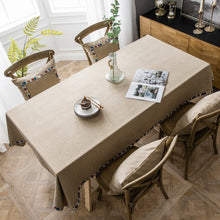 Load image into Gallery viewer, Linen Rectangular Tablecloth Jacquard Red Imitation Cotton Linen Christmas Table Cloth