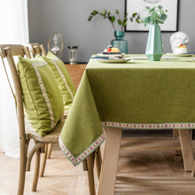 Load image into Gallery viewer, Linen Rectangular Tablecloth Jacquard Red Imitation Cotton Linen Christmas Table Cloth