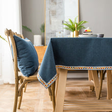 Load image into Gallery viewer, Linen Rectangular Tablecloth Jacquard Red Imitation Cotton Linen Christmas Table Cloth