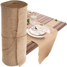 Load image into Gallery viewer, 10Meter Natural Jute Burlap Fabric Jute Roll Hessian Ribbon Roll Burlap Table Runner Wedding Party Supplies Wedding Decoration