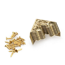 Load image into Gallery viewer, 10Pcs 25mm Antique Furniture Metal Crafts Jewelry Box Corner Foot Wooden Case Corner Protector Decorative Corner
