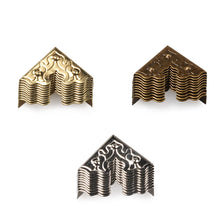 Load image into Gallery viewer, 10Pcs 25mm Antique Furniture Metal Crafts Jewelry Box Corner Foot Wooden Case Corner Protector Decorative Corner