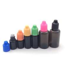 Load image into Gallery viewer, 10pcs 3ml 5ml 10ml 15ml 20ml 30ml 50ml 100ml 120ml Plastic Bottle Empty Container For Liquid Squeeze Dropper Vail With Funnel
