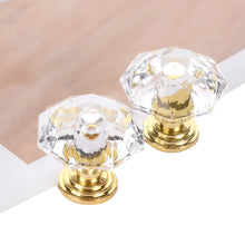 Load image into Gallery viewer, Doorknob 10Pcs Acrylic Crystal Knobs Cupboard Drawer Pull Handle Door Knob Diamond Shape Cabinet Knob Home Furniture Accessory No Screws