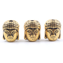 Load image into Gallery viewer, 10pcs Antique Owl Lion Buddha Leopard Head Spacer Beads Charm DIY Bracelets Necklace Beads for Jewelry Making Accessories
