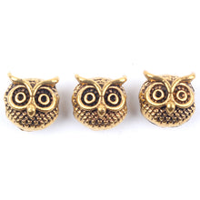 Load image into Gallery viewer, 10pcs Antique Owl Lion Buddha Leopard Head Spacer Beads Charm DIY Bracelets Necklace Beads for Jewelry Making Accessories