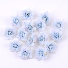 Load image into Gallery viewer, 10Pcs Artificial Flower 4.5cm Silk Rose Head For Wedding Home New Year Decoration DIY Garland Scrapbook Gift Box Craft Flower