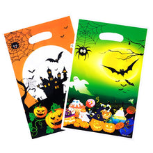 Load image into Gallery viewer, 10Pcs Halloween Package Bags Pumpkin Ghost Biscuit Candy Bags for Halloween Party Decoration Supplies Plastic Gift Bag