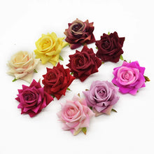 Load image into Gallery viewer, 10Pcs Silk Roses Bridal Accessories Clearance Artificial Flowers for Home Wedding Decoration Diy Gifts Box Festival Supplies