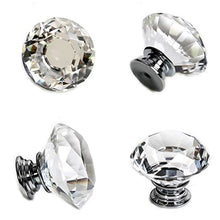 Load image into Gallery viewer, Doorknob 10Pcs/set 30mm Diamond Shape Design Crystal Glass Knobs Cupboard Drawer Pull Kitchen Cabinet Door Wardrobe Handles Hardware