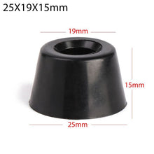 Load image into Gallery viewer, 10PCS Anti slip furniture legs Feet Black Speaker Cabinet bed Table Box Conical rubber shock pad floor protector Furniture Parts