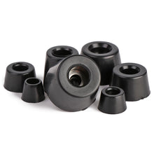 Load image into Gallery viewer, 10PCS Anti slip furniture legs Feet Black Speaker Cabinet bed Table Box Conical rubber shock pad floor protector Furniture Parts