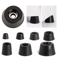Load image into Gallery viewer, 10PCS Anti slip furniture legs Feet Black Speaker Cabinet bed Table Box Conical rubber shock pad floor protector Furniture Parts