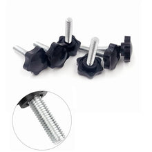 Load image into Gallery viewer, Screws 10pcs M5 M6 Male Thread Star Shaped Head Clamping Nuts Knob For Industry Equipment Plastic Carbon Steel Galvanization
