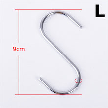 Load image into Gallery viewer, 10pcs Stainless Steel S-Shape Hook Kitchen Bedroom Multi-function Railing S Hanger Hook Clasp Holder Hooks Hanging Storage Tools