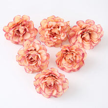 Load image into Gallery viewer, 10pcs/lot Artificial Flowers 5CM Silk Rose Head For Wedding Party Home Garden Decorations DIY Craft Wreath Christmas Flower