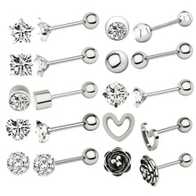 Load image into Gallery viewer, New Zircon Ear Bone Stud Earrings Piercing Jewelry