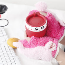 Load image into Gallery viewer, Winter Plush Fleece-Lined Thickened Cute Half-Finger Cotton Cold-Proof Touch Screen Gloves for Students