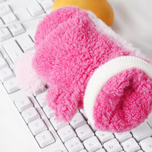 Load image into Gallery viewer, Winter Plush Fleece-Lined Thickened Cute Half-Finger Cotton Cold-Proof Touch Screen Gloves for Students