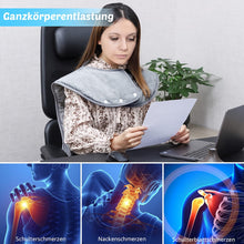 Load image into Gallery viewer, 110V-240V Electric Heating Massage Shawl Blanket Heated Pad For Neck Back Warmer Heat Wrap Adjustable Temperature Seting Belt