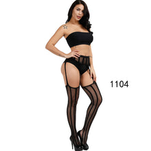 Load image into Gallery viewer, 2 pieces stockings non-slip ladies one-piece mesh sexy lingerie
