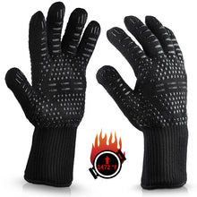Load image into Gallery viewer, Silicone Gloves Fireproof BBQ Heat Insulation Oven Aramid Oven Gloves