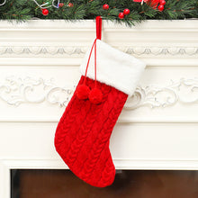 Load image into Gallery viewer, Christmas Decorations Knitted Wool Thick White Woolen Socks Hotel Home Christmas Stockings