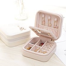 Load image into Gallery viewer, Jewelry Storage Box Mini portable leather earrings necklace ring Box
