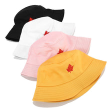 Load image into Gallery viewer, Bucket Hat Women's Summer Leaf Clover Embroidered Fisherman Hat Korean Style Cute Student Sun Hat Couple Hat