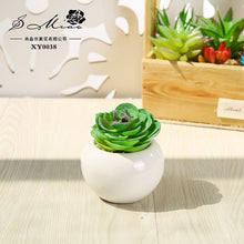 Load image into Gallery viewer, Small round Basin Mini Artificial Succulent Pant Potted Plant (Pot Included) Emulational Flower Decoration