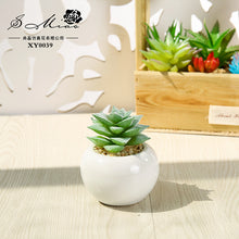 Load image into Gallery viewer, Small round Basin Mini Artificial Succulent Pant Potted Plant (Pot Included) Emulational Flower Decoration