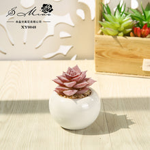 Load image into Gallery viewer, Small round Basin Mini Artificial Succulent Pant Potted Plant (Pot Included) Emulational Flower Decoration