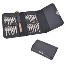 Load image into Gallery viewer, 25-in-1 Key Leather Bag Mobile Phone Disassembly Repair Tool Screwdriver Multi-Function Combination Screwdriver Set