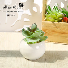 Load image into Gallery viewer, Small round Basin Mini Artificial Succulent Pant Potted Plant (Pot Included) Emulational Flower Decoration
