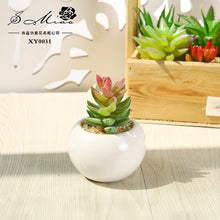 Load image into Gallery viewer, Small round Basin Mini Artificial Succulent Pant Potted Plant (Pot Included) Emulational Flower Decoration