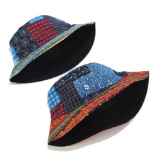 Load image into Gallery viewer, Retro Distressed Print Bucket Hat Men and Women Street Hip Hop Double-Sided Bucket Hat Travel Sun Hat