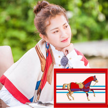 Load image into Gallery viewer, Women's Korean-Style Autumn and Winter Printing Silk Mulberry Silk Scarf Warm Shawl Scarf