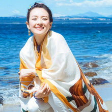 Load image into Gallery viewer, Women's Korean-Style Autumn and Winter Printing Silk Mulberry Silk Scarf Warm Shawl Scarf