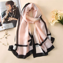 Load image into Gallery viewer, Women's Korean-Style Autumn and Winter Printing Silk Mulberry Silk Scarf Warm Shawl Scarf