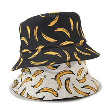 Load image into Gallery viewer, Double-Sided Couple Bucket Hat Banana Stamp Bucket Hat Summer Outdoor Sports Sunhat