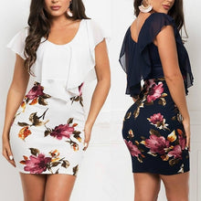 Load image into Gallery viewer, Women's Printed Patchwork Skirt Summer Dress Sexy Print Dress