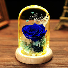 Load image into Gallery viewer, Preserved Fresh Flower Rose Glass Cover Finished Decoration Christmas Gift for Girlfriend Birthday Ideas Gift