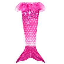 Load image into Gallery viewer, Children Mermaid Tail Princess Mesh Swimsuit Split Bikini Set Three-Piece Set Swimwear
