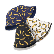 Load image into Gallery viewer, Double-Sided Couple Bucket Hat Banana Stamp Bucket Hat Summer Outdoor Sports Sunhat