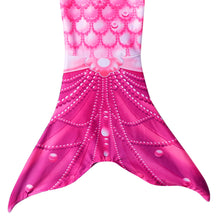 Load image into Gallery viewer, Children Mermaid Tail Princess Mesh Swimsuit Split Bikini Set Three-Piece Set Swimwear