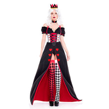 Load image into Gallery viewer, Halloween Cosplay Red Heart Princess Queen Alice in Wonderland Red Peach Queen Dress