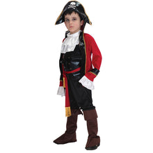 Load image into Gallery viewer, Halloween Children's Pirate with shoes hat belt Costume Ball Shows Costumes Boys and Girls Caribbean Pirate Captain Clothes Sets