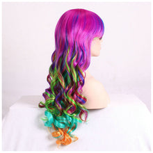 Load image into Gallery viewer, Wig Handmade Wig Cosplay Colorful Long Curly Wig Female Fashion Lady Wig