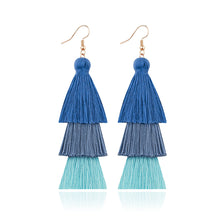 Load image into Gallery viewer, Handmade Tassel Earrings for Girls Vintage Ethnic Style Long Earrings Bohemian Personalized Eardrops Ornament Ear Stud