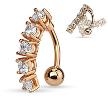 Load image into Gallery viewer, New Belly Umbilical Ring Inverted Zircon Navel Decoration Umbilical Ring Piercing Jewelry